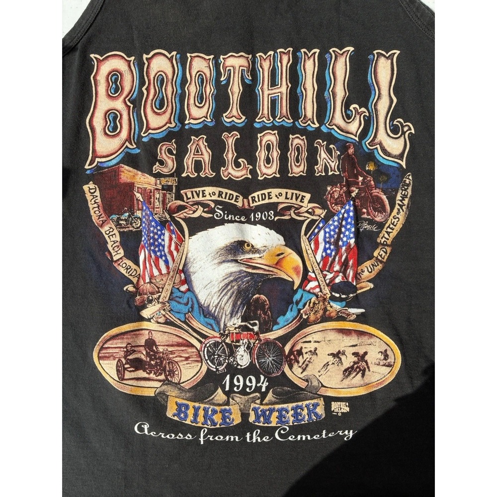 1994 Boothill Saloon Men's Large Motorcycle Bike Vintage Tank Top Shirt